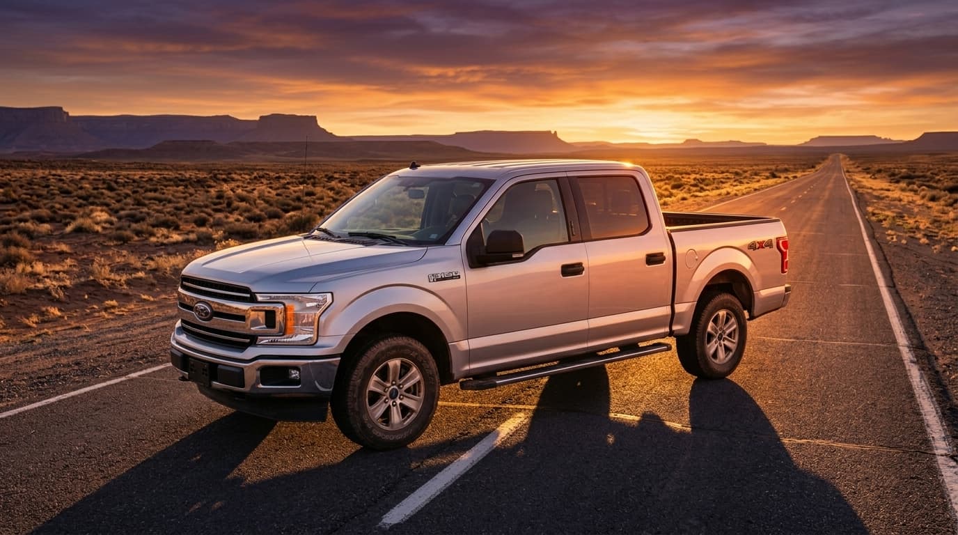 Trucks · Sunset desert